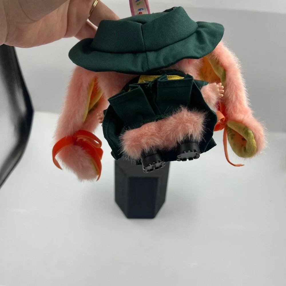 Baby Three Thailand Exclusive Explorer Pink Bunny Plush Keychain Red Glasses